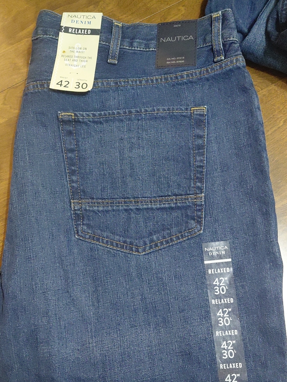 Nautica Men's Relaxed Fit Jeans - Dark Indigo Blue
